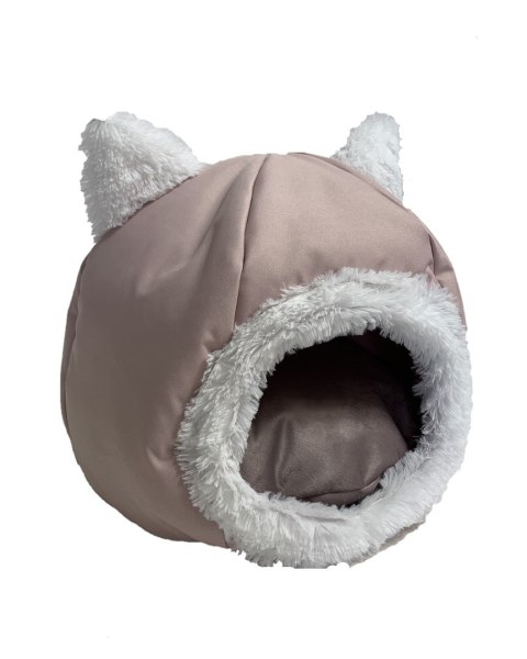 Go Gift GO GIFT Budka dla kota - beżowy - 40x40x34 cm Go Gift GO GIFT Budka dla kota - beżowy - 40x40x34 cm