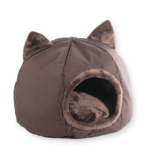 Go Gift GO GIFT Budka dla kota - brązowy - 40x40x34 cm Go Gift GO GIFT Budka dla kota - brązowy - 40x40x34 cm