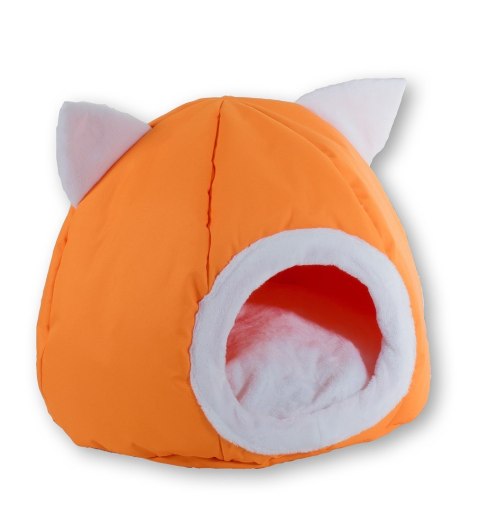 Go Gift GO GIFT Budka dla kota - pomarańczowy - 40x40x34 cm Go Gift GO GIFT Budka dla kota - pomarańczowy - 40x40x34 cm