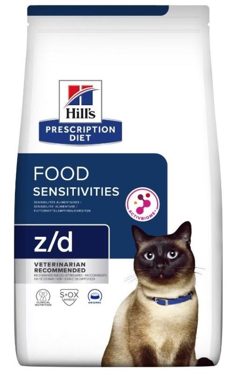 Hill's HILL'S Prescription Diet Feline Food Sensitivities Z/D - sucha karma dla kota - 1,5 kg Hill's HILL'S Prescription Diet Feline Food Sensitivities Z/D - sucha karma dla kota - 1,5 kg