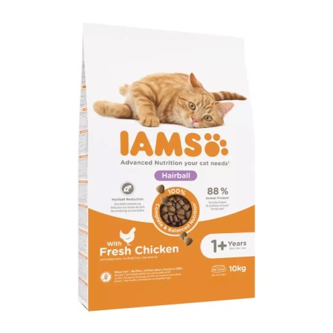IAMS IAMS Adult Hairball Control - sucha karma dla kota - 10 kg IAMS IAMS Adult Hairball Control - sucha karma dla kota - 10 kg