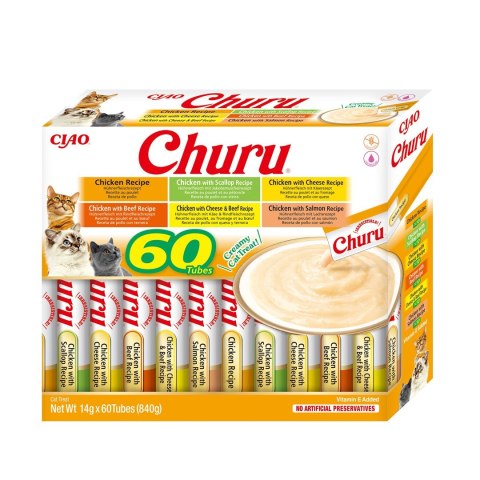 INABA INABA CAT CHURU VARIETIES - kurczak - przysmak dla kota 60 x 14 g INABA INABA CAT CHURU VARIETIES - kurczak - przysmak dla kota 60 x 14 g