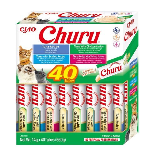 INABA INABA CAT CHURU VARIETIES tuńczyk - przysmak dla kota 40x14 g INABA INABA CAT CHURU VARIETIES tuńczyk - przysmak dla kota 40x14 g