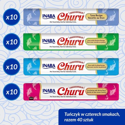 INABA INABA CAT CHURU VARIETIES tuńczyk - przysmak dla kota 40x14 g INABA INABA CAT CHURU VARIETIES tuńczyk - przysmak dla kota 40x14 g