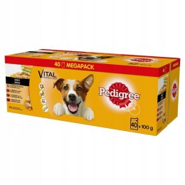Pedigree PEDIGREE Adult Mix Smaków z warzywami w Sosie - mokra karma dla psa - 40x100 g