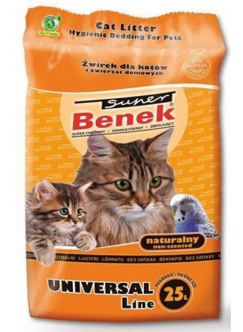 Super Benek CERTECH Super Benek Uniwersalny Naturalny - żwirek dla kota zbrylający 25 l Super Benek CERTECH Super Benek Uniwersalny Naturalny - żwirek dla kota zbrylający 25 l
