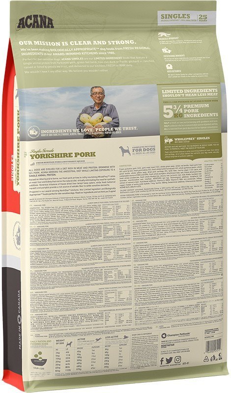 ACANA ACANA Singles Yorkshire Pork - sucha karma dla psa - 11,4 kg ACANA ACANA Singles Yorkshire Pork - sucha karma dla psa - 11,4 kg