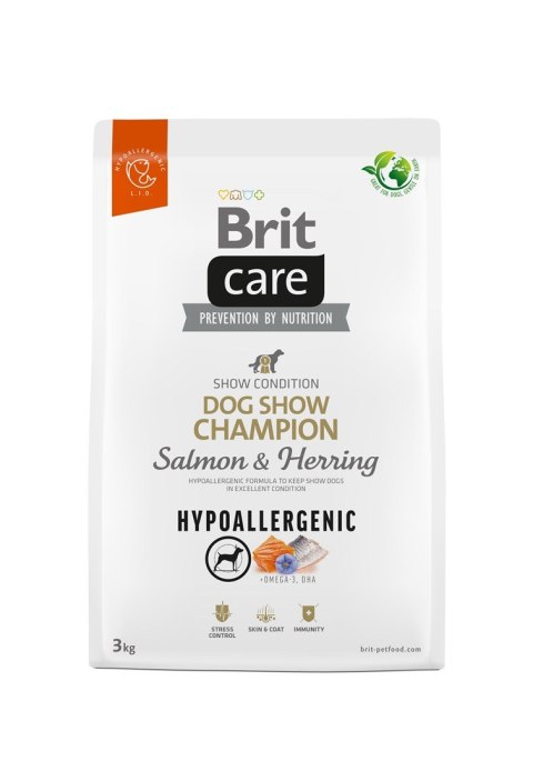 Brit BRIT Care Hypoallergenic Dog Show Champion Salmon & Herring - sucha karma dla psa - 3 kg Brit BRIT Care Hypoallergenic Dog Show Champion Salmon & Herring - sucha karma dla psa - 3 kg