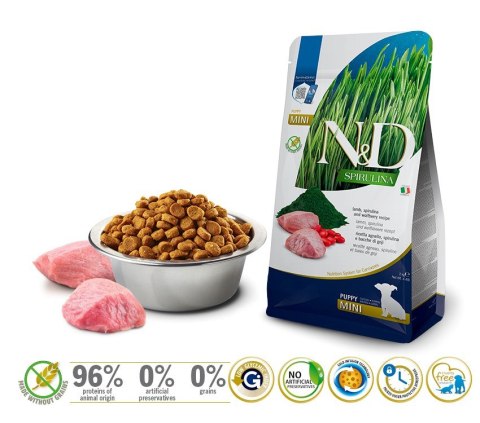 Farmina FARMINA N&D Spirulina Lamb Puppy Mini - sucha karma dla psa - 2 kg Farmina FARMINA N&D Spirulina Lamb Puppy Mini - sucha karma dla psa - 2 kg