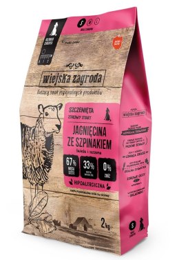 Wiejska zagroda WIEJSKA ZAGRODA jagnięcina ze szpinakiem - sucha karma dla szczeniąt - 2 kg