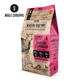 Wiejska zagroda Wiejska Zagroda Jagnięcina ze szpinakiem (szczeniak) chrupki S - karma sucha dla psów - 9kg