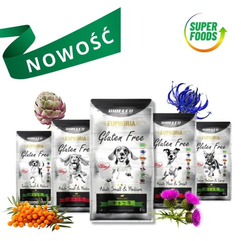 BIOFEED BIOFEED Euphoria G-F MID&MAXI wołowina 12kg BIOFEED BIOFEED Euphoria G-F MID&MAXI wołowina 12kg