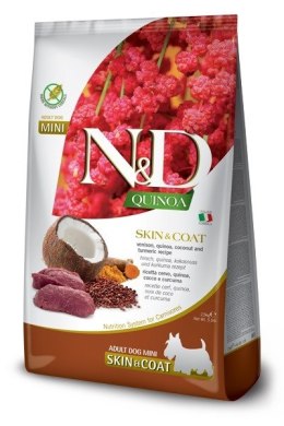 Farmina FARMINA N&D Quinoa Dog Skin&Coat Venison, Coconut Adult Mini - sucha karma dla psa - 2.5 kg (WYPRZEDAŻ)