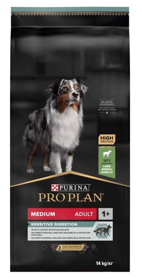 PURINA NESTLE PURINA Pro Plan Adult Medium Sensitive Digestion bogata w jagnięcinę - sucha karma dla psa - 14 kg PURINA NESTLE PURINA Pro Plan Adult Medium Sensitive Digestion bogata w jagnięcinę - sucha karma dla psa - 14 kg