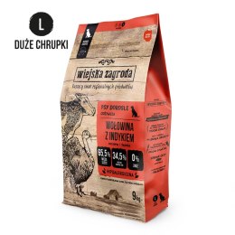 Wiejska zagroda Wiejska Zagroda Wołowina z indykiem (dorosły) chrupki L - karma sucha dla psów - 9kg
