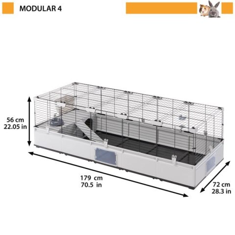 FERPLAST FERPLAST MODULAR 4 CAGE 179x72x56 cm FERPLAST FERPLAST MODULAR 4 CAGE 179x72x56 cm