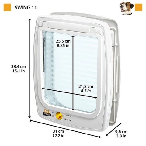FERPLAST FERPLAST SWING 11 TUNNEL GREY - drzwiczki dla średnich psów szare FERPLAST FERPLAST SWING 11 TUNNEL GREY - drzwiczki dla średnich psów szare