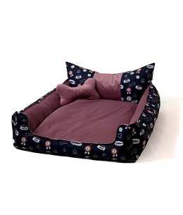 Go Gift GO GIFT Korona Legowisko dla psa i kota XXL - różowy - 110x90x18 cm