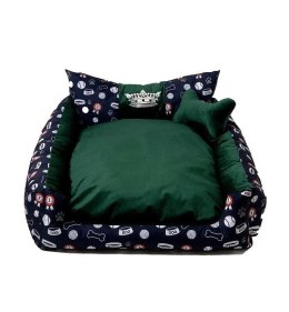 Go Gift GO GIFT Korona Legowisko dla psa i kota XXL - zielony - 110x90x18 cm