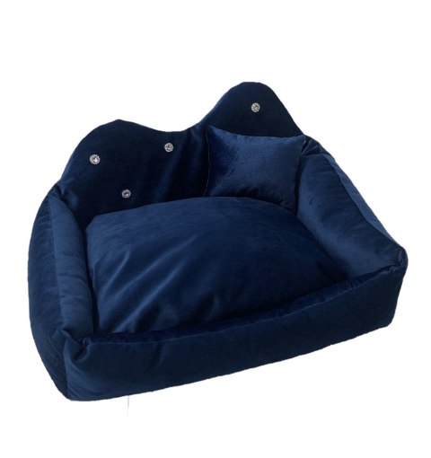 Go Gift GO GIFT Prince granatowe XXL - legowisko dla zwierząt - 70 x 55 x 12 cm Go Gift GO GIFT Prince granatowe XXL - legowisko dla zwierząt - 70 x 55 x 12 cm
