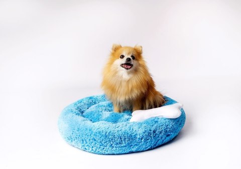 Go Gift GO GIFT Shaggy niebieski M - legowisko dla zwierząt - 57 x 57 x 10 cm Go Gift GO GIFT Shaggy niebieski M - legowisko dla zwierząt - 57 x 57 x 10 cm