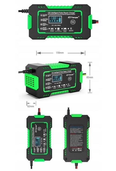 RJ Tianye Prostownik akumulatorowy RJ Tianye RJ-C 120501A 12V, 6A RJ Tianye Prostownik akumulatorowy RJ Tianye RJ-C 120501A 12V, 6A
