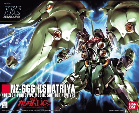 BANDAI Figurka kolekcjonerska BANDAI HG 1/144 NZ-666 KSHATRIYA BANDAI Figurka kolekcjonerska BANDAI HG 1/144 NZ-666 KSHATRIYA