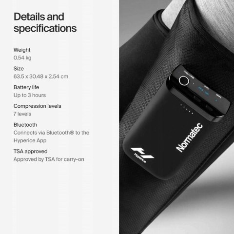 Hyperice Zestaw Hyperice Normatec GO do masażu limfatycznego nóg Hyperice Zestaw Hyperice Normatec GO do masażu limfatycznego nóg