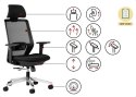 BEMONDI Ergonomiczny fotel biurowy SPECTRUM czarny