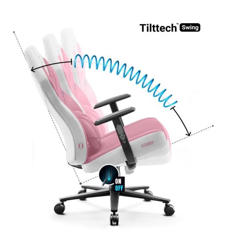 DIABLO CHAIRS Fotel gamingowy DIABLO X-GAMER różowo-biały DIABLO CHAIRS Fotel gamingowy DIABLO X-GAMER różowo-biały