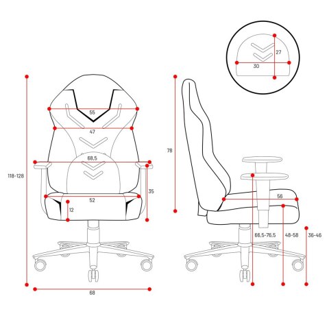 DIABLO CHAIRS Fotel gamingowy DIABLO X-GAMER różowo-biały DIABLO CHAIRS Fotel gamingowy DIABLO X-GAMER różowo-biały