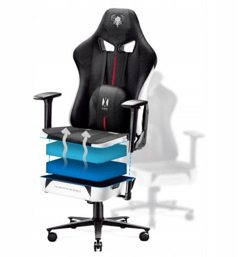 DIABLO CHAIRS Fotel gamingowy DIABLO X-PLAYER 2.0 normal fotel biało-czarny DIABLO CHAIRS Fotel gamingowy DIABLO X-PLAYER 2.0 normal fotel biało-czarny