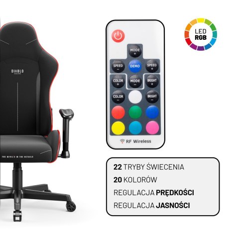 DIABLO CHAIRS Fotel gamingowy DIABLO X-ST4RTER fotel czarny LED DIABLO CHAIRS Fotel gamingowy DIABLO X-ST4RTER fotel czarny LED