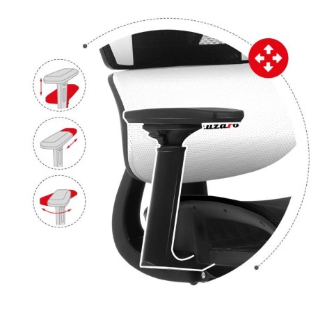 Huzaro Fotel gamingowy Huzaro Combat 8.0 White Huzaro Fotel gamingowy Huzaro Combat 8.0 White