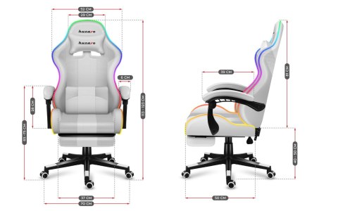 Huzaro Fotel gamingowy Huzaro Force 4.7 RGB White Huzaro Fotel gamingowy Huzaro Force 4.7 RGB White