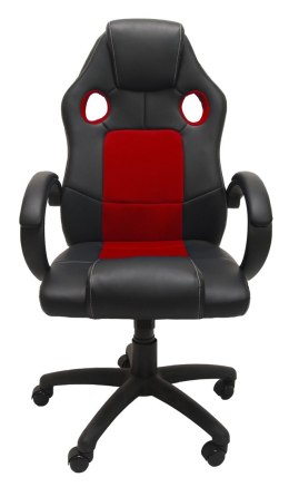 TOP E SHOP FOTEL OBROTOWY KRZESŁO ENZO CZERWONO CZARNY