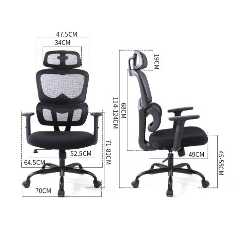 Tuckano Ergonomiczny fotel biurowy T6 czarny Tuckano Ergonomiczny fotel biurowy T6 czarny
