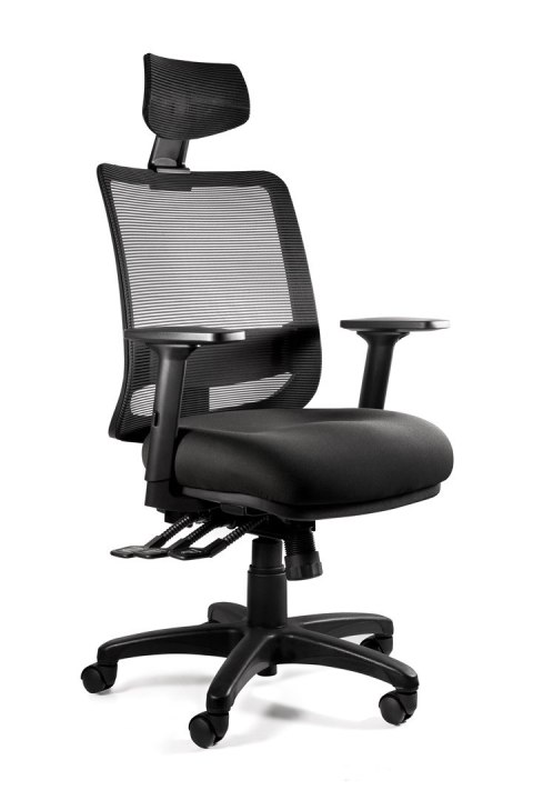 UNIQUE Ergonomiczny fotel biurowy SAGA PLUS czarny UNIQUE Ergonomiczny fotel biurowy SAGA PLUS czarny