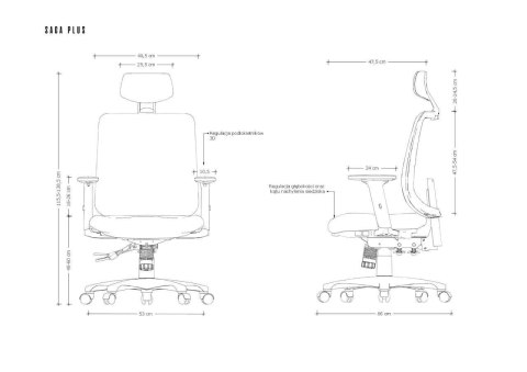 UNIQUE Ergonomiczny fotel biurowy SAGA PLUS czarny UNIQUE Ergonomiczny fotel biurowy SAGA PLUS czarny