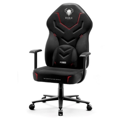 DIABLO CHAIRS Fotel gamingowy DIABLO X-GAMER fotel czarno-czarny DIABLO CHAIRS Fotel gamingowy DIABLO X-GAMER fotel czarno-czarny