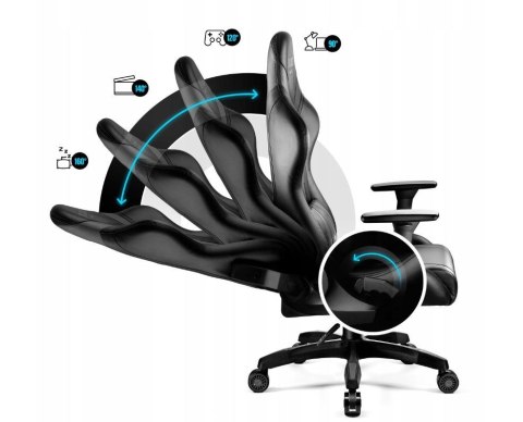 DIABLO CHAIRS Fotel gamingowy DIABLO X-HORN 2.0 king fotel czarno-czarny DIABLO CHAIRS Fotel gamingowy DIABLO X-HORN 2.0 king fotel czarno-czarny