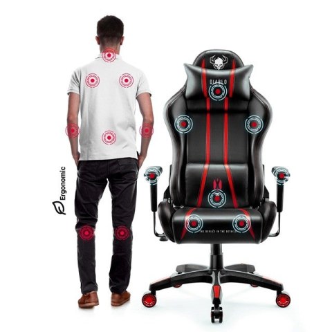 DIABLO CHAIRS Fotel gamingowy DIABLO X-ONE 2.0 normal fotel czarno-czerwony DIABLO CHAIRS Fotel gamingowy DIABLO X-ONE 2.0 normal fotel czarno-czerwony