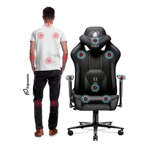 DIABLO CHAIRS Fotel gamingowy DIABLO X-PLAYER 2.0 normal fotel czarno-czarny DIABLO CHAIRS Fotel gamingowy DIABLO X-PLAYER 2.0 normal fotel czarno-czarny