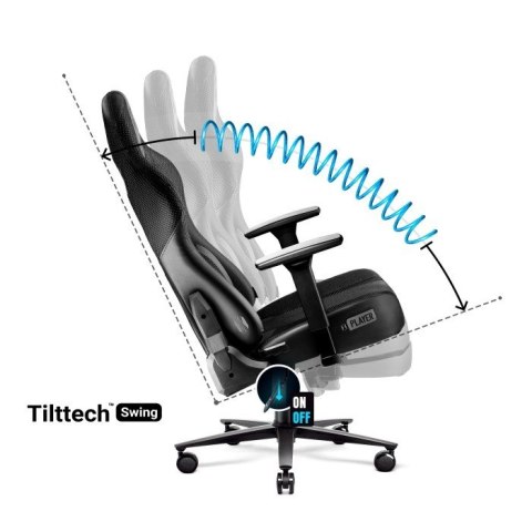 DIABLO CHAIRS Fotel gamingowy DIABLO X-PLAYER 2.0 normal fotel czarno-czarny DIABLO CHAIRS Fotel gamingowy DIABLO X-PLAYER 2.0 normal fotel czarno-czarny
