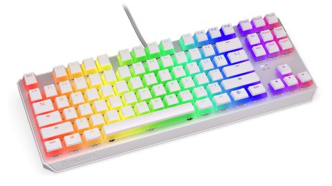 ENDORFY Klawiatura gamingowa ENDORFY Thock TKL Pudding Onyx White Brown RGB ENDORFY Klawiatura gamingowa ENDORFY Thock TKL Pudding Onyx White Brown RGB