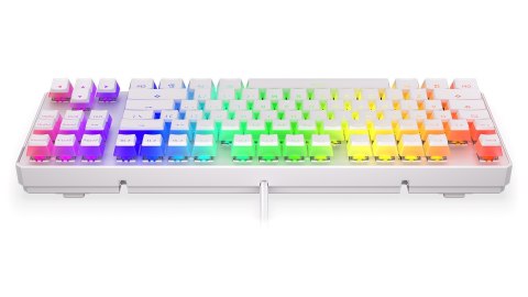 ENDORFY Klawiatura gamingowa ENDORFY Thock TKL Pudding Onyx White Brown RGB ENDORFY Klawiatura gamingowa ENDORFY Thock TKL Pudding Onyx White Brown RGB