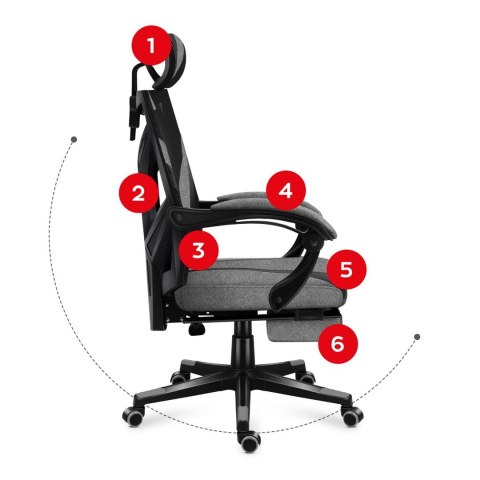 Huzaro Fotel gamingowy Huzaro Combat 5.0 Grey Huzaro Fotel gamingowy Huzaro Combat 5.0 Grey