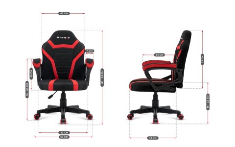 Huzaro Fotel gamingowy dla dziecka HZ-Ranger 1.0 red mesh Huzaro Fotel gamingowy dla dziecka HZ-Ranger 1.0 red mesh