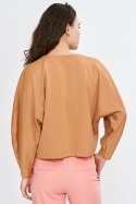 Bluzka oversize z balonowymi rękawami B192 Carmel - Nife