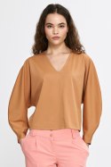 Bluzka oversize z balonowymi rękawami B192 Carmel - Nife